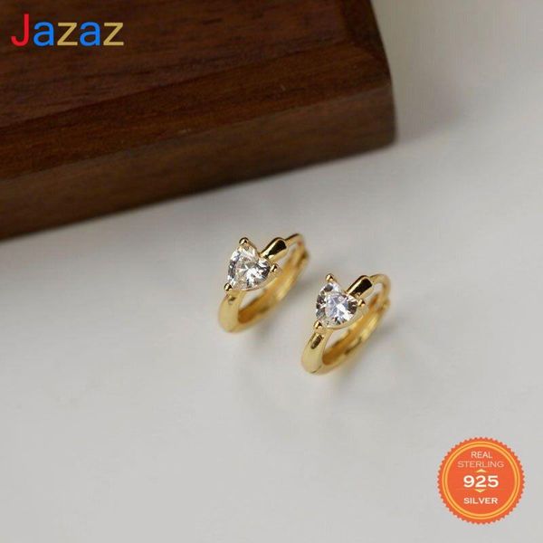 

stud jazaz 925 sterling silver simple crystal earrings women classic temperament student girlfriends party accessories gift d001514, Golden;silver