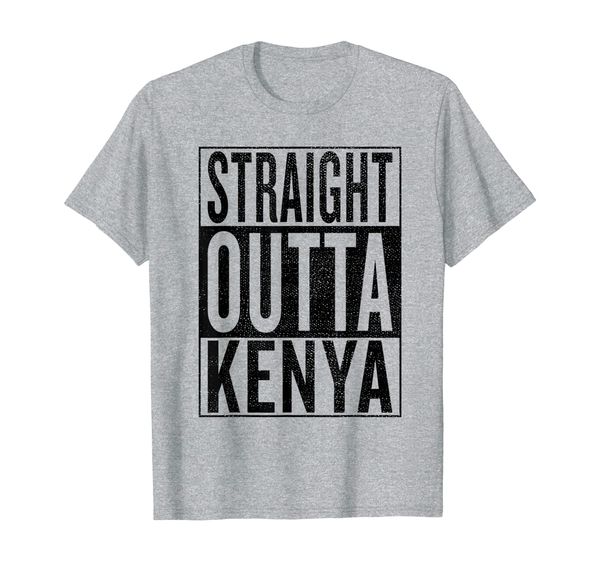 

straight outta kenya great travel gift idea t-shirt, White;black