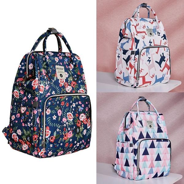 

diaper bags insular large capacity printed mummy bag multifunctional waterproof mommy travel portable backpack storage