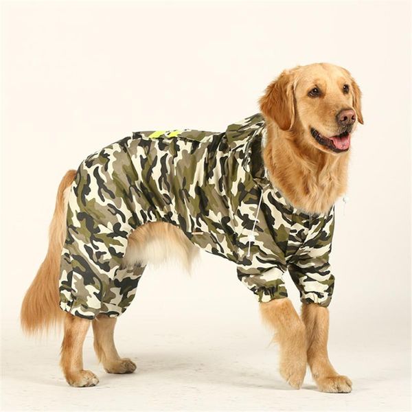 

dog apparel clothes 2021 raincoat hooded rain coat for dogs waterproof pet jumpsuit labrador golden retriever small