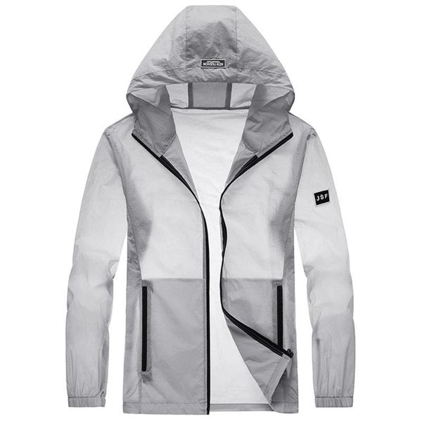 

men's jackets 2021 summer fashion skin clothing ultra thin breathable coat uv proof sun protection large top, Black;brown
