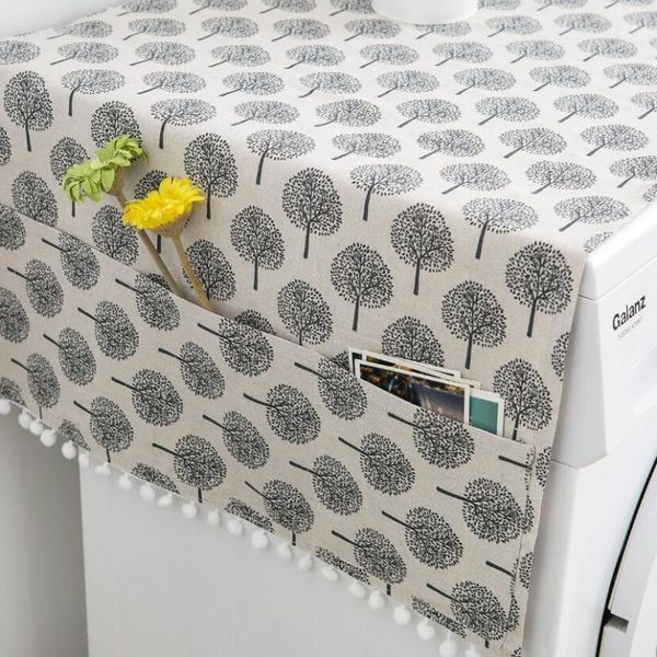 

other household sundries 2021 arrival washing machine cover home kitchen microwave oven covers linen cotton furniture dust covering cloth zc