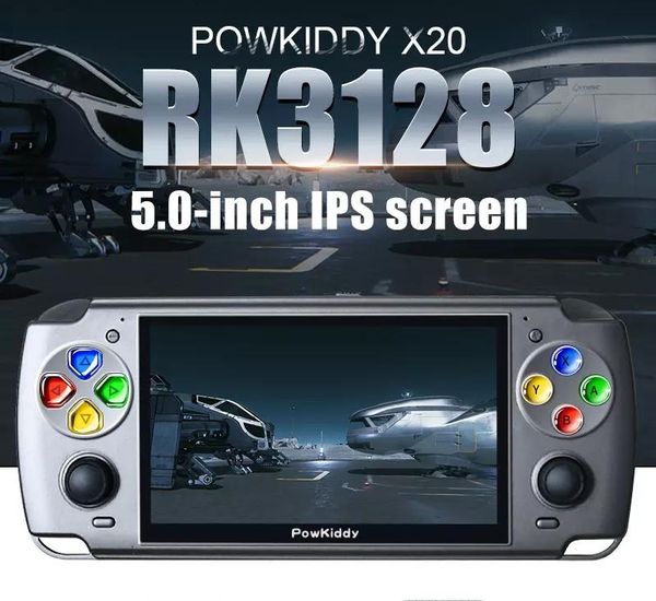 

linux 5.0-inch ips screen rk3128 retro video handheld game console built-in 3000 games ps1 children's gifts portable players