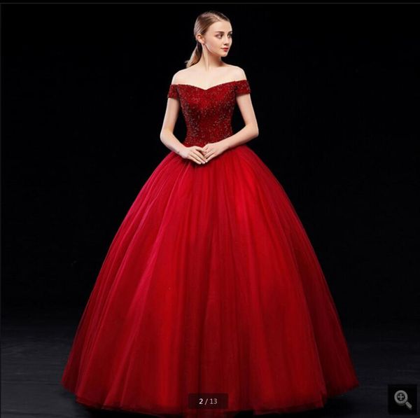 

vestido de festa wine tulle vintage ball gown prom dresses heavily beading crystals sparkly princess puffy party gowns sweet 16 elegant cors, Black