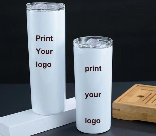 

water bottles 20oz diy skinny wine tumbler cup with lid straw beer mug sublimation vacuum insulated stainless steel slimtall bottle