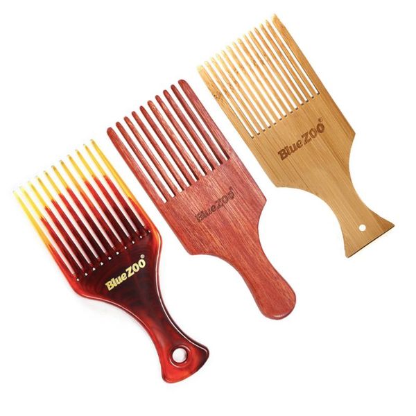 

hair brushes 3pcs combs large wide tooth comb detangling molding oil head, Silver