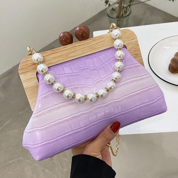 

evening bags pearl belt stone pattern pu leather small crossbody for women 2021 travel fashion simple chain shoulder handbag