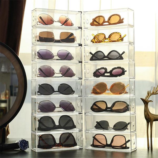 

storage drawers 4pcs/lot clear acrylic drawer organizer boxes for sunglasses stationery cosmetics cases kitchen bathroom school