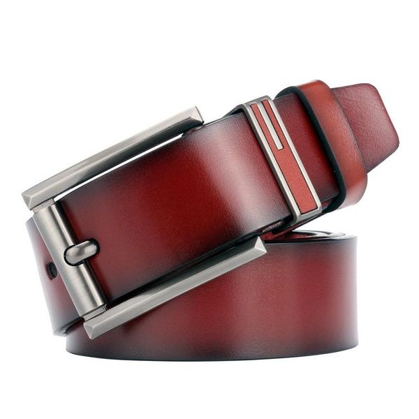 

belts 2021 men's pin buckle belt vintage casual leather, Black;brown
