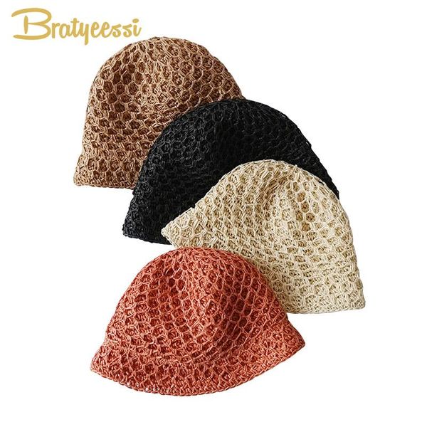 

summer kids hats caps bucket hat adjustable sun protection baby for girls boys handmade cap 2-5y 1pc &, Yellow