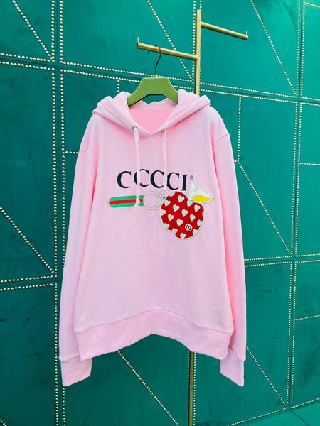 

qixi valentines day limited european station 2021 autumn new letter love apple printed loose sweatshirt female fashion, White;black