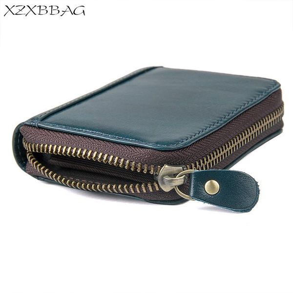 

card holders xzxbbag upscale genuine leather accordion wallet zipper id holder women men extendable cardholder coin purse, Brown;gray