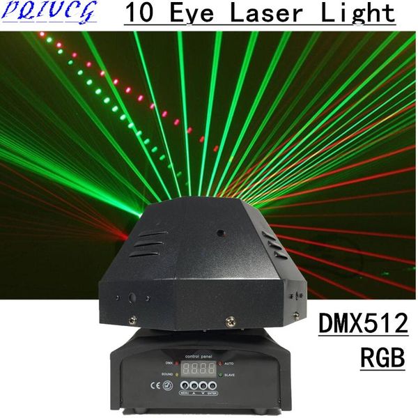 

effects 10 eyes moving head laser light rgb dmx12 control professional dj equipment