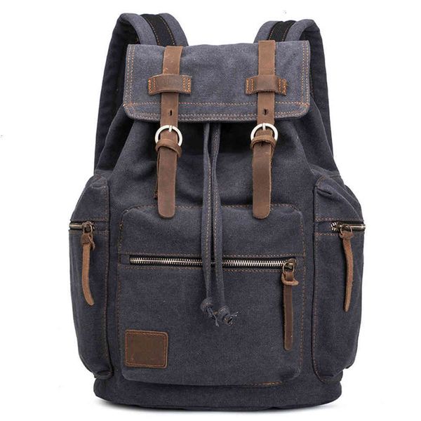 

fashion canvas bag men's backpack outdoor mountaineering travel computer