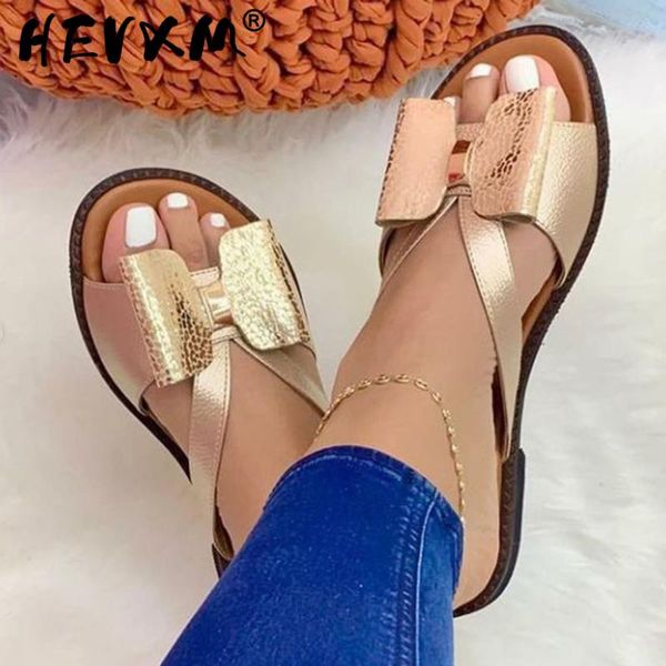 

women shoes 2021 summer fashion flat color blocking bowknot large size sandals slippers pu beach outdoor slides, Black