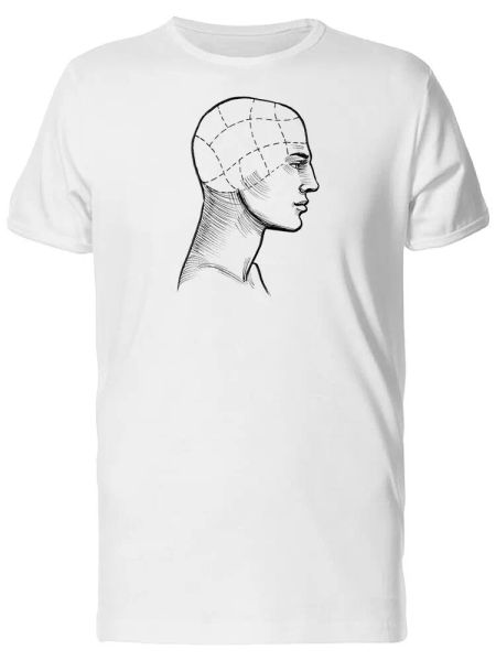 

head chart mind in parts men's tee -image by shutterstock, White;black