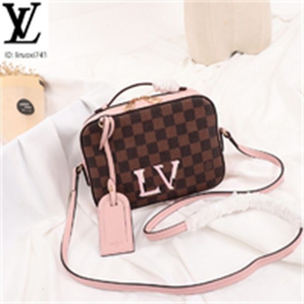 

brand designer luxury gqro m40179 pink brown grid camera bag women handbags iconic bags handles shoulder bags totes cross body bag clutc