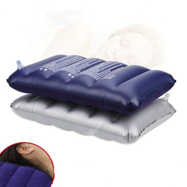 

pillow ultralight inflatable pvc flocking air sleep cushion portable beach car plane head rest support homeoutdoor travel