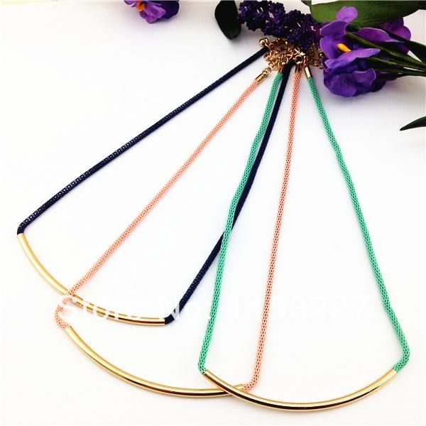 

korean style couro concise cool colar men masculino necklaces chokers, Golden;silver