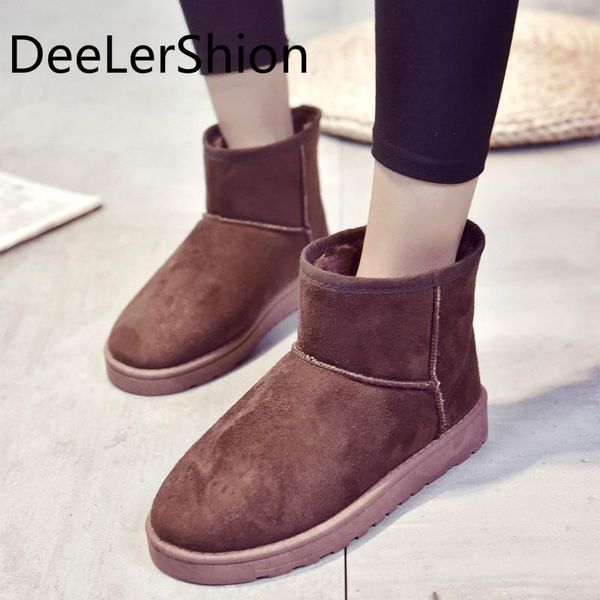 

boots 2021 winter womens warm plush snow for women short daily flats thicken cotton shoes 9 color boot, Black