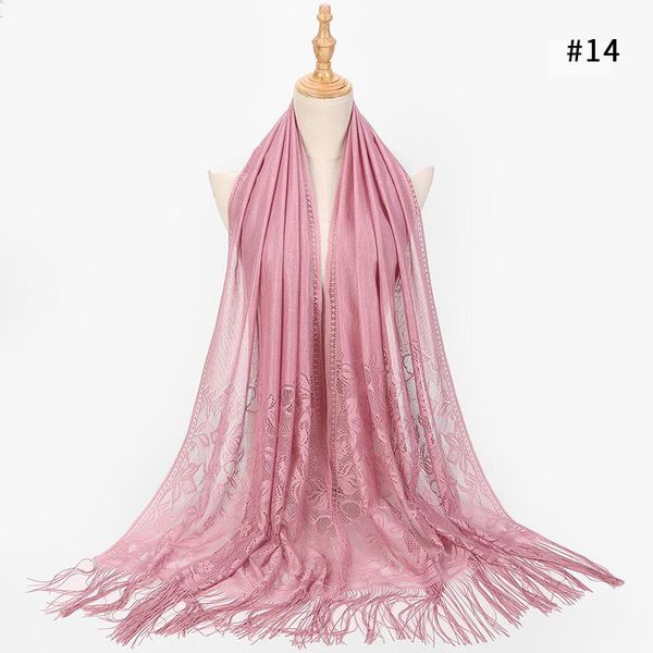 

70*180cm muslim women lace hijab scarf islamic elegant headscarf ladies plain shawls and wraps femme musulman ethnic clothing, Red