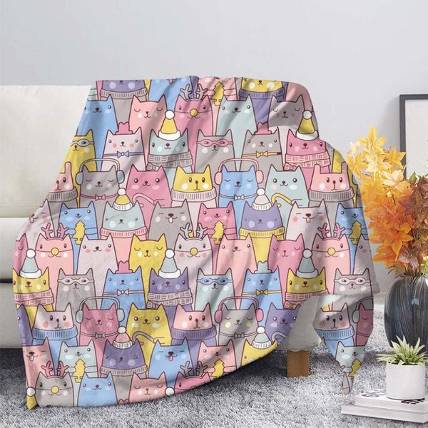

blankets upetstory cute kitty cat printed sherpa blanket for bedroon sofa kids boys men fleece throw warm quilts