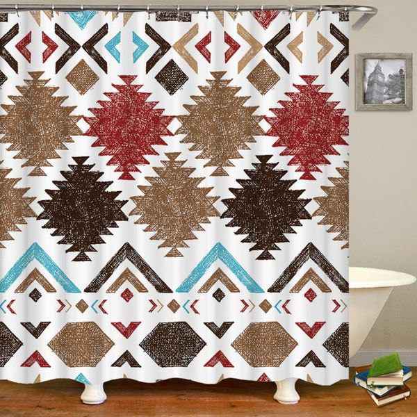 

bohemian style shower curtain bathroom waterproof cloth printed mandala decoration bath curtains large 240x180 with hooks