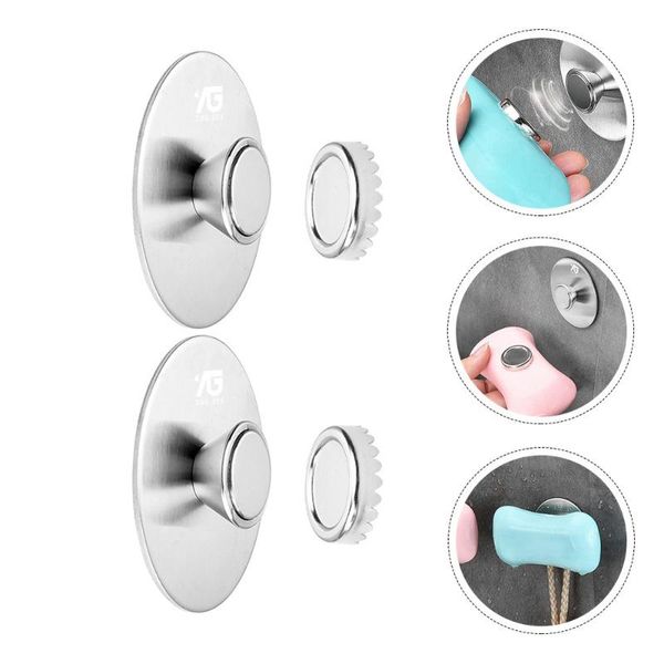 

other bath & toilet supplies 2pcs stainless steel soap holder wall mounted magnetic shelf