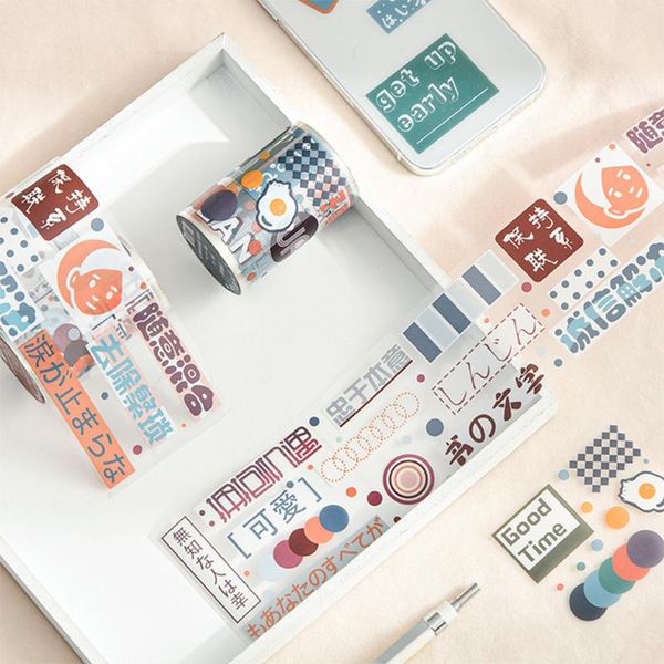 

gift wrap 60mm*3m japanese life series pvc tape kawaii decoration material masking journal text scrapbook supplies accessories