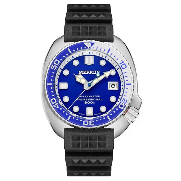 

merkur mens diver watches military automatic mechanical wristwatch sport c3 luminous 300m waterproof sapphire ceramic bezel nh35, Slivery;brown