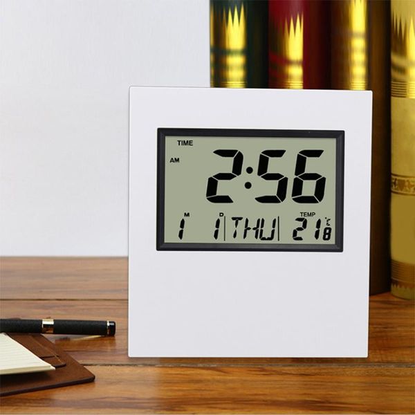 

multifunctional table clock slim digital perpetual calendar electronic deskliving room wall clocks