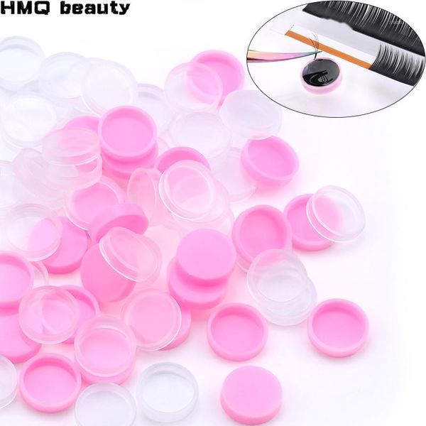 

100pcs/bag glue gasket eyelash holder pink drop delay cup beauty tool1