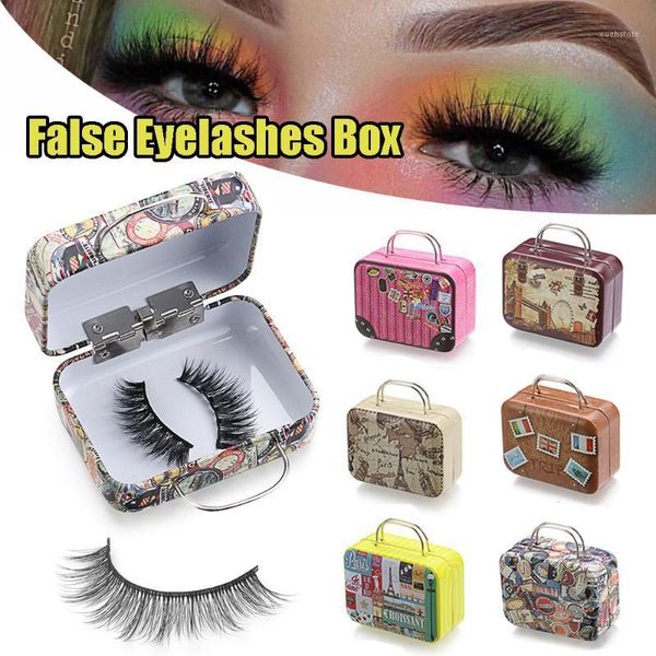 

false eyelashes box mini trolley packing luggage makeup tool personality eyelash1