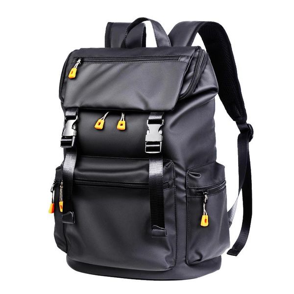 

backpack large capacity men oxford waterproof black casual usb back pack male