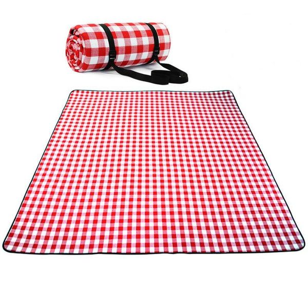 

200*200cm plaid outdoor foldable waterproof picnic mat washable camping tent pad cushion beach fold sleeping matress 0039 pads