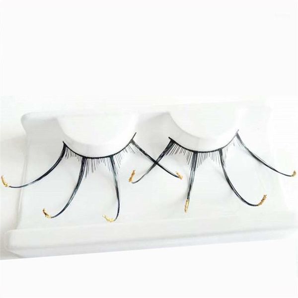 

pair women 's halloween party makeup art black wave false eyelashes 30p12131