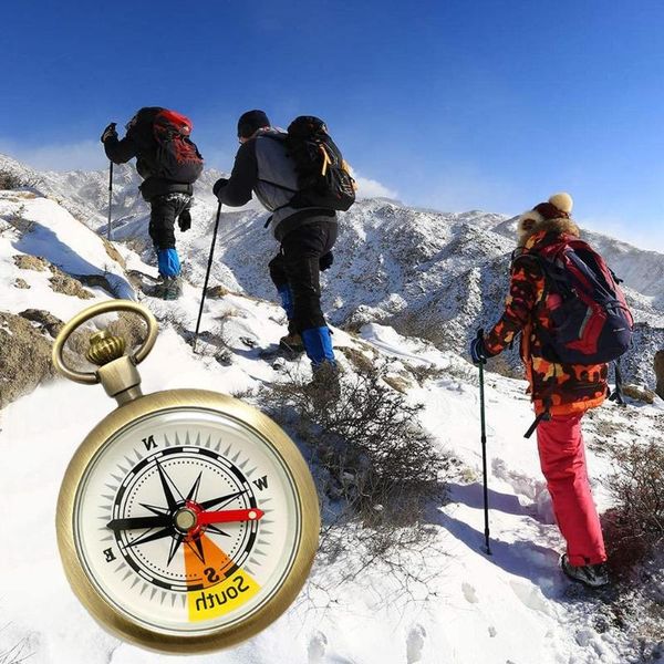 

camping metal vintage pocket watch accurate navigation tool for hiking hunting outdoor equipment gadgets