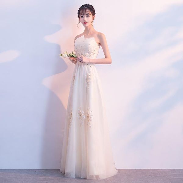 

champagne chinese oriental off shoulder wedding women long cheongsam evening dress elegant princess dresses modern qipao ethnic clothin, Red