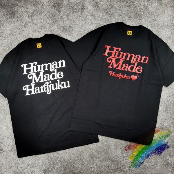 

men's t-shirts harajuku human opening style like girls do not cry t-shirt of men's women heart print, White;black