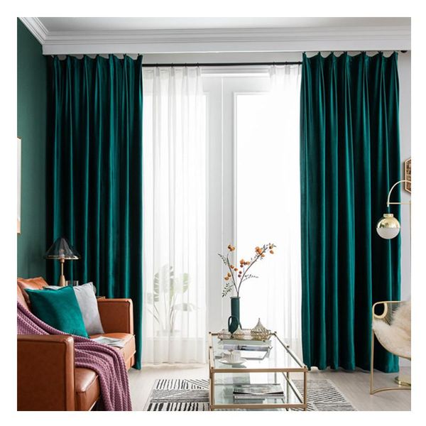 

curtain & drapes modern minimalist curtains for living room bedroom light luxury blackout thick flannel product customization