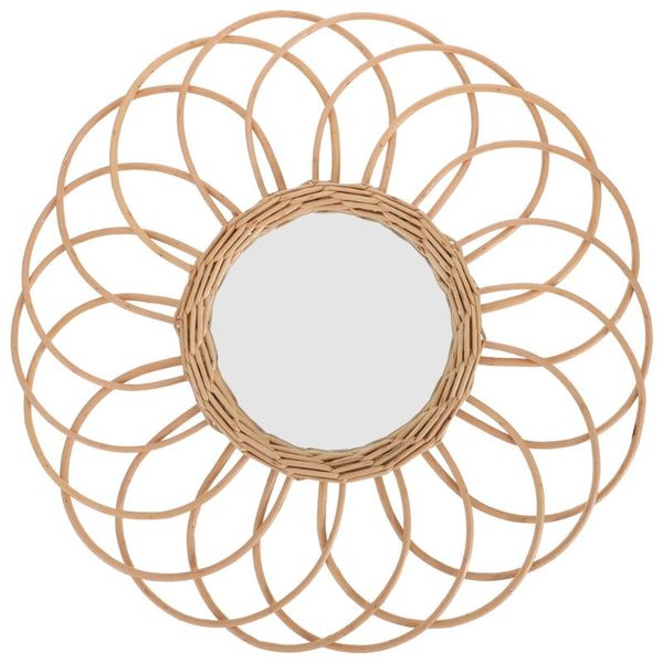 

mirrors 1pc hand-woven makeup mirror decorative pendant pography prop khaki