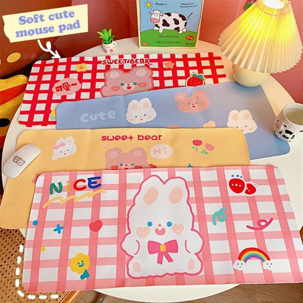 

mouse pads & wrist rests kawaii bear keyboard game pad students writing large cartoon waterproof deskoil-proof non-slip desk mat