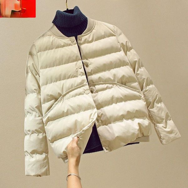 

women's down & parkas 2021 arrival woman fashion slim winter jackets female cotton padded warm thicken outwear ladies solid color coats, Black