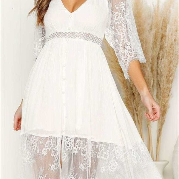 

selling casual dresses deep v lace patchwork drs, Black;gray