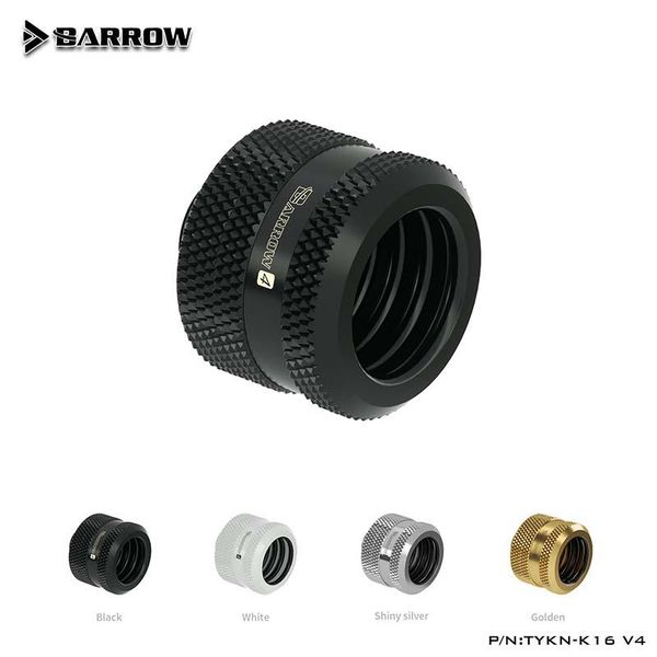 

barrow tykn-k16 v4,black/white/silver/gold od16mm hard tube fitting,g1/4 adapters fittings for water cooler pc fans & coolings