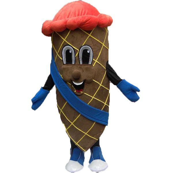 

delicious ice cream mascot costumes halloween fancy party dress cartoon character carnival xmas easter advertising birthday party costume ou, Red;yellow