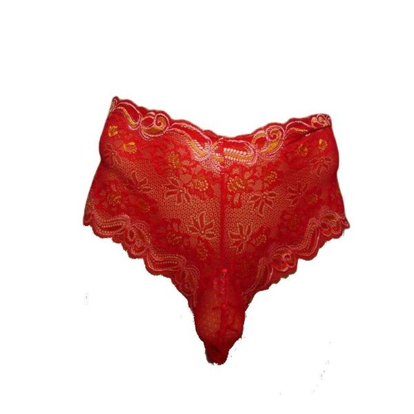 

underpants candycherries sissy panties high waist men underwear transparent gay thong red pouch g-string erotic briefs jockstrap, Black;white