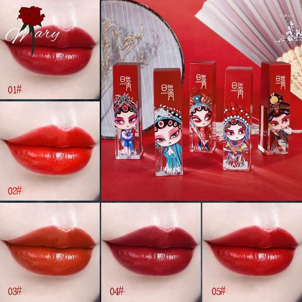 

rosemary lip gloss lipstick makeup flash glaze pen diamond shiny bright 5 color pearlescent smooth lips makeup1
