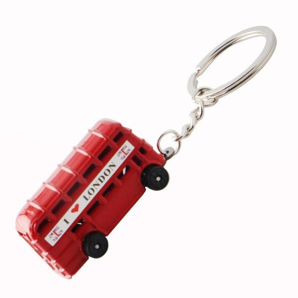 

keychains london memorial red bus post box telephone booth suv key ring uk travel souvenir gift, Silver
