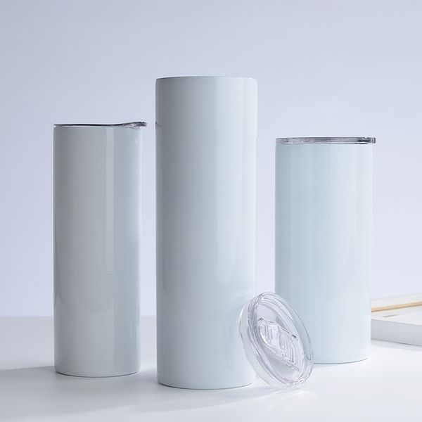

Heat sublimation straight body thermos heat transfer coating vacuum 3020 slimming automobile cup skinny tumbler, 20oz straight cup